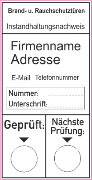 RWA Instandhaltungsnachweis