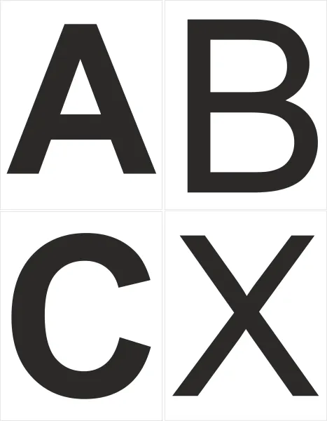 Aufkleber Buchstaben