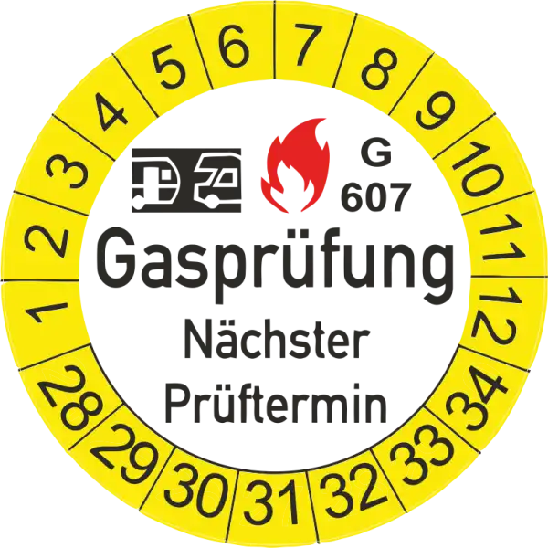 Gasprüfung nächster Termin G 607-Prüfung