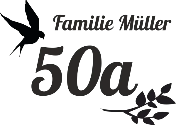 Hausnummernschild als Aufkleber