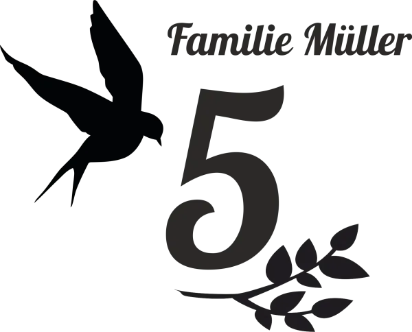 Hausnummernschild als Aufkleber