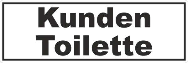 Türaufkleber Kunden Toilette