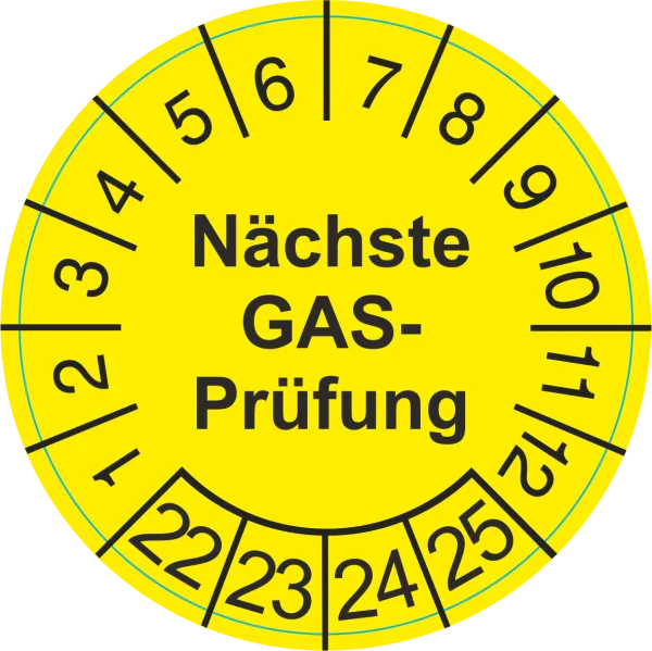 Gasprüfung nächster Termin