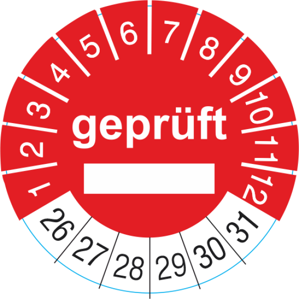 Prüfplakette Geprüft 10 Stück