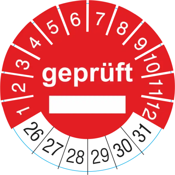 Prüfplakette Geprüft 10 Stück
