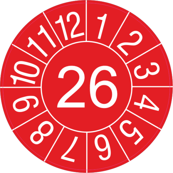 Jahresprüfplakette 10 Stück