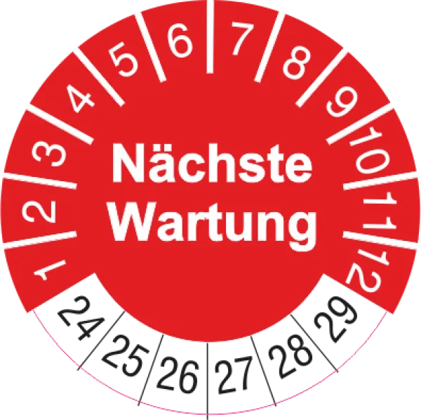 Nächste Wartung Prüfplakette