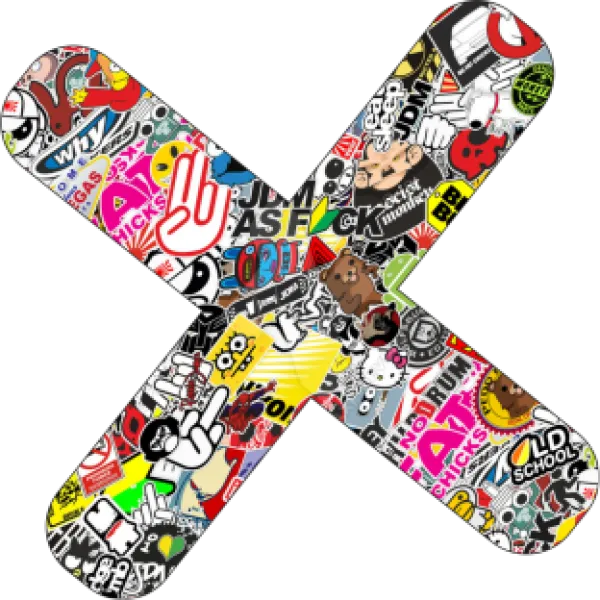 Stickerbomb Pflaster Aufkleber, Tuning