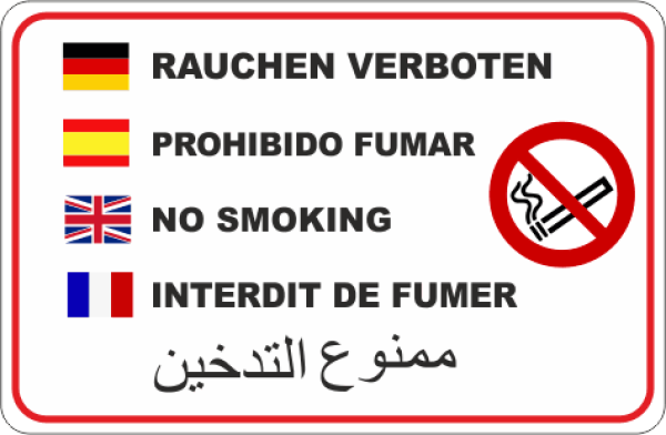 20 Aufkleber Nichtraucher Rauchverbot verboten 5 cm Glanz WEISS Permanent 