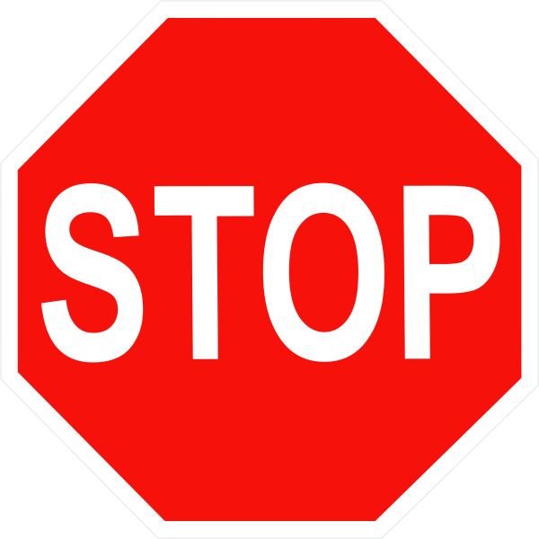 Stopschild, Stop, Aufkleber, Verkehrszeichen