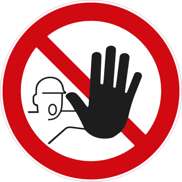 Verbotszeichen Zutritt verboten