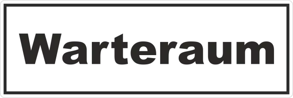 Türaufkleber Warteraum