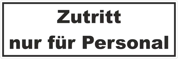 Türaufkleber kein Zutritt