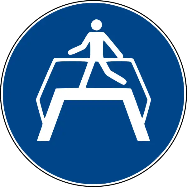 Übergang benutzen Aufkleber