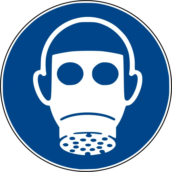 Atemschutz benutzen Aufkleber