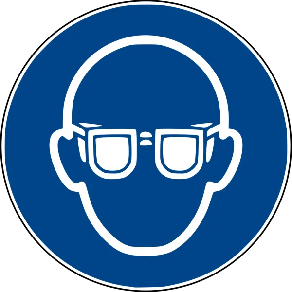 Augenschutz benutzen Aufkleber