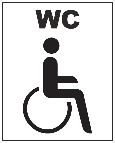 Aufkleber Behindertentoilette mit Piktogramm