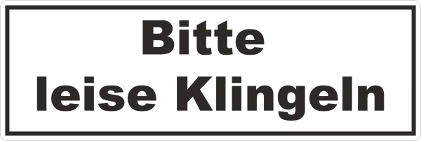 Türaufkleber bitte leise Klingeln