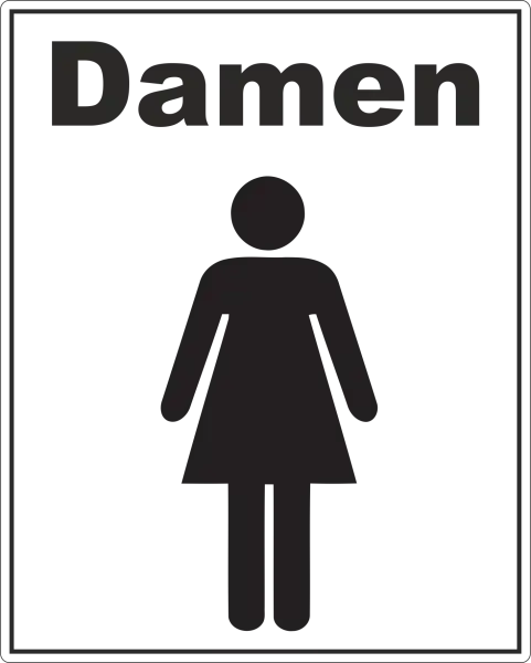 Aufkleber Damen mit Piktogramm