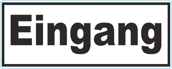 Türaufkleber Eingang