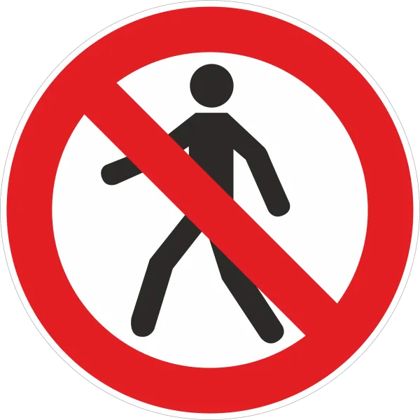 Für Fußgänger verboten