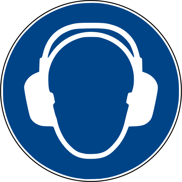 Gehörschutz benutzen Aufkleber