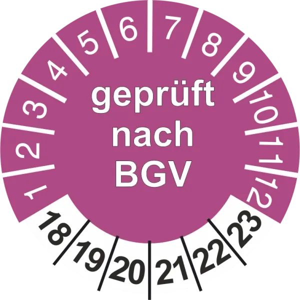 Geprüft nach BGV