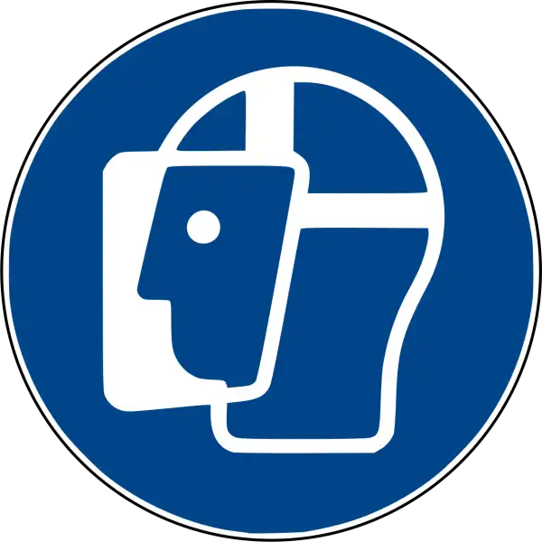Gesichtsschutz benutzen Aufkleber