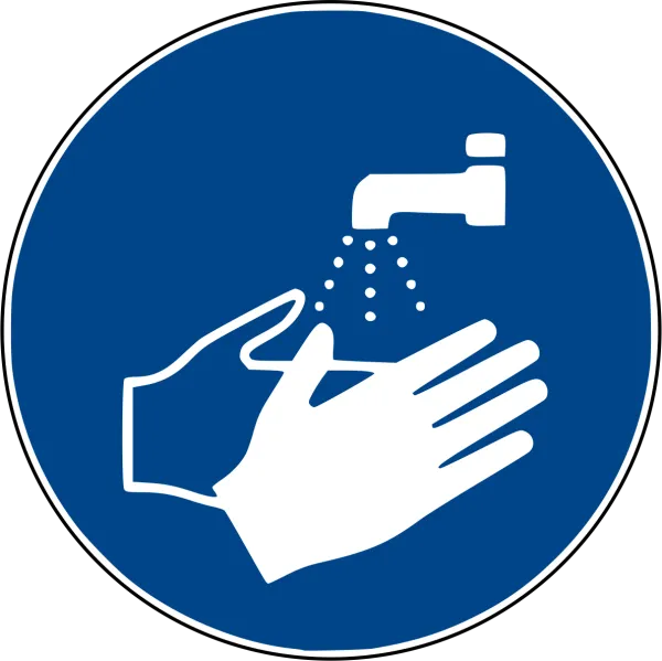 Hände waschen Aufkleber