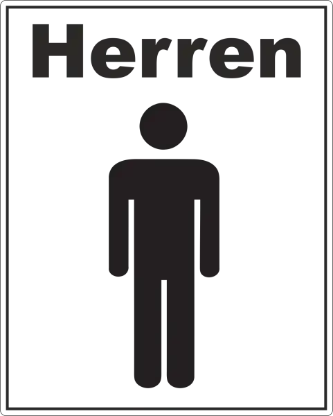 Aufkleber Herren mit Piktogramm