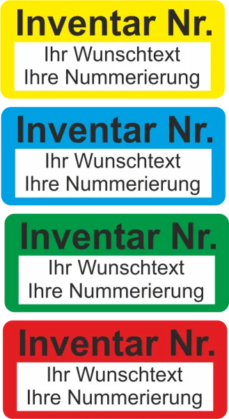 Inventaretiketten 100 Sück