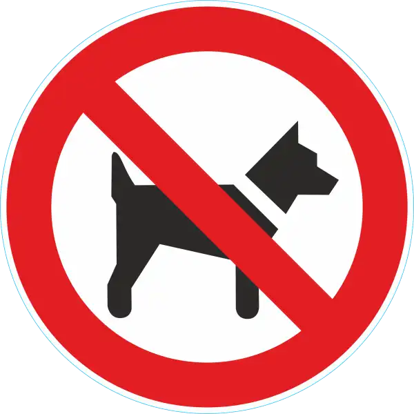 Mitführen von Hunden verboten