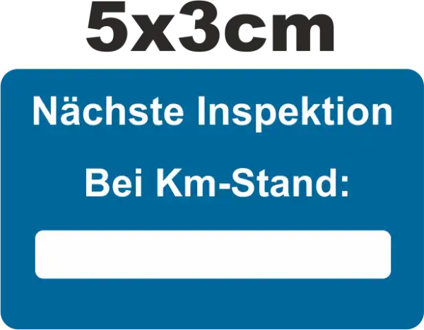 Nächste Inspektion Aufkleber 10 Stück
