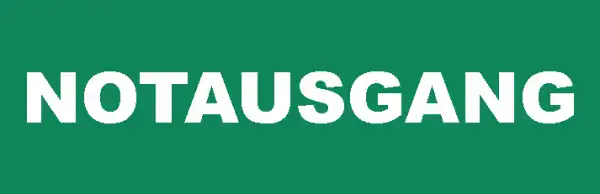 Notausgang Aufkleber 25x8 cm