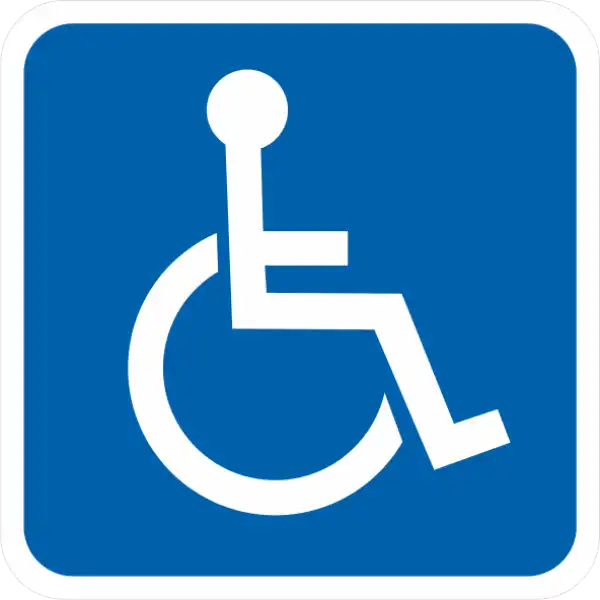 Behindertentransport Aufkleber Rollstuhlfahrer Symbol