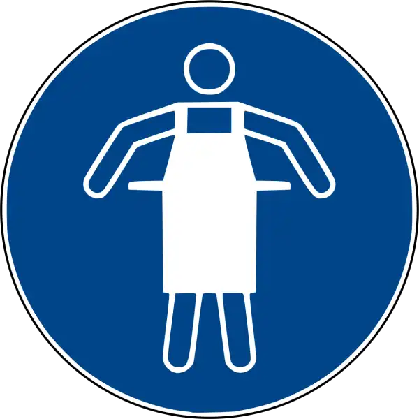 Schutzschürze benutzen Aufkleber