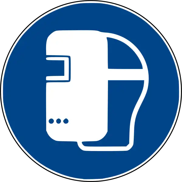 Schweißmaske benutzen Aufkleber
