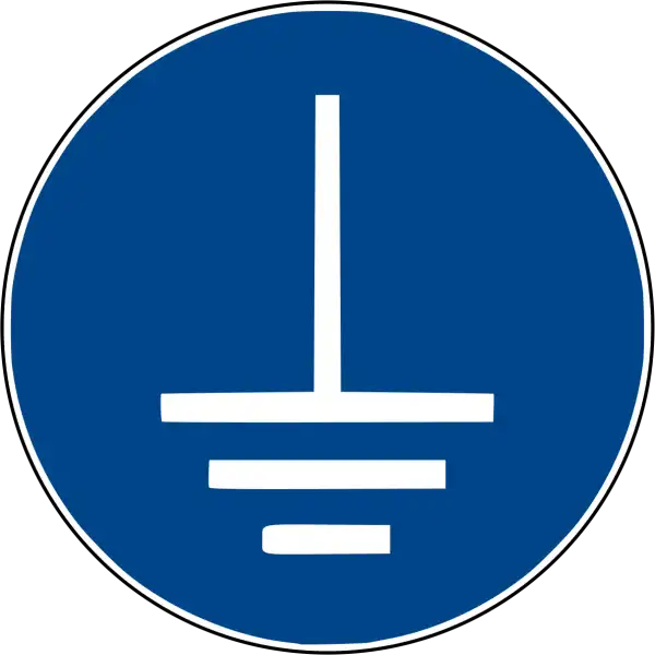 Vor Benutzung erden Aufkleber