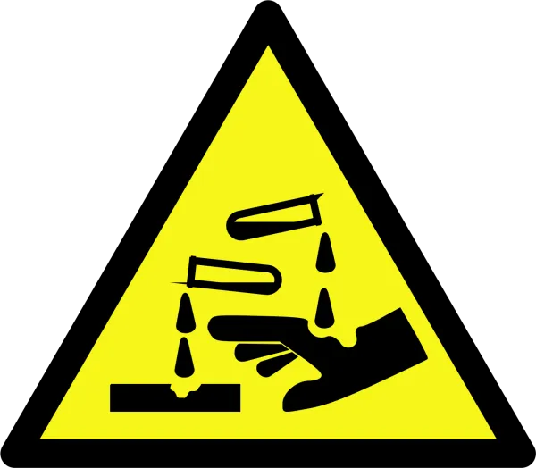 Warnung vor ätzenden Stoffen Aufkleber