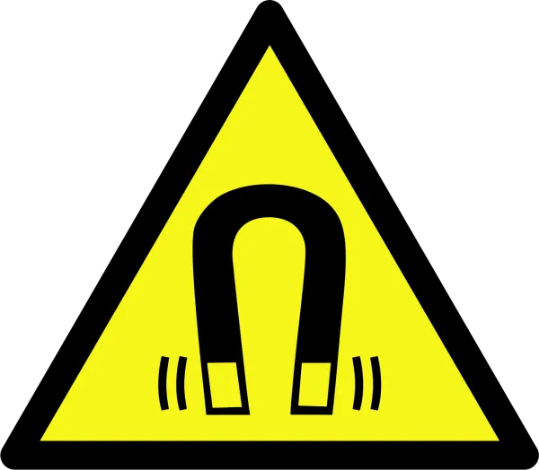 Warnung vor magnetischem Feld Aufkleber