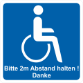 Behindertentransport Rollstuhlfahrer als Magnetschild Aufkleber Schild 