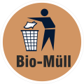 Recyclingaufkleber Biomüll Mülltrennung