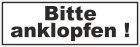 Türaufkleber bitte anklopfen