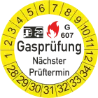 Gasprüfung nächster Termin G 607-Prüfung