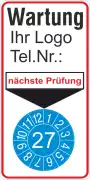 Grundplakette Wartung