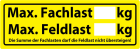 Regalaufkleber Max. Fachlast/Feldlast DIN EN 15635