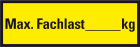 maximale Fachlast, Regalaufkleber