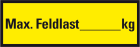 maximale Feldlast, Regalaufkleber