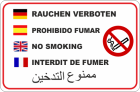 Rauchen verboten mehrsprachig