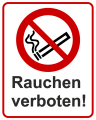 Rauchen verboten 20x 25 cm